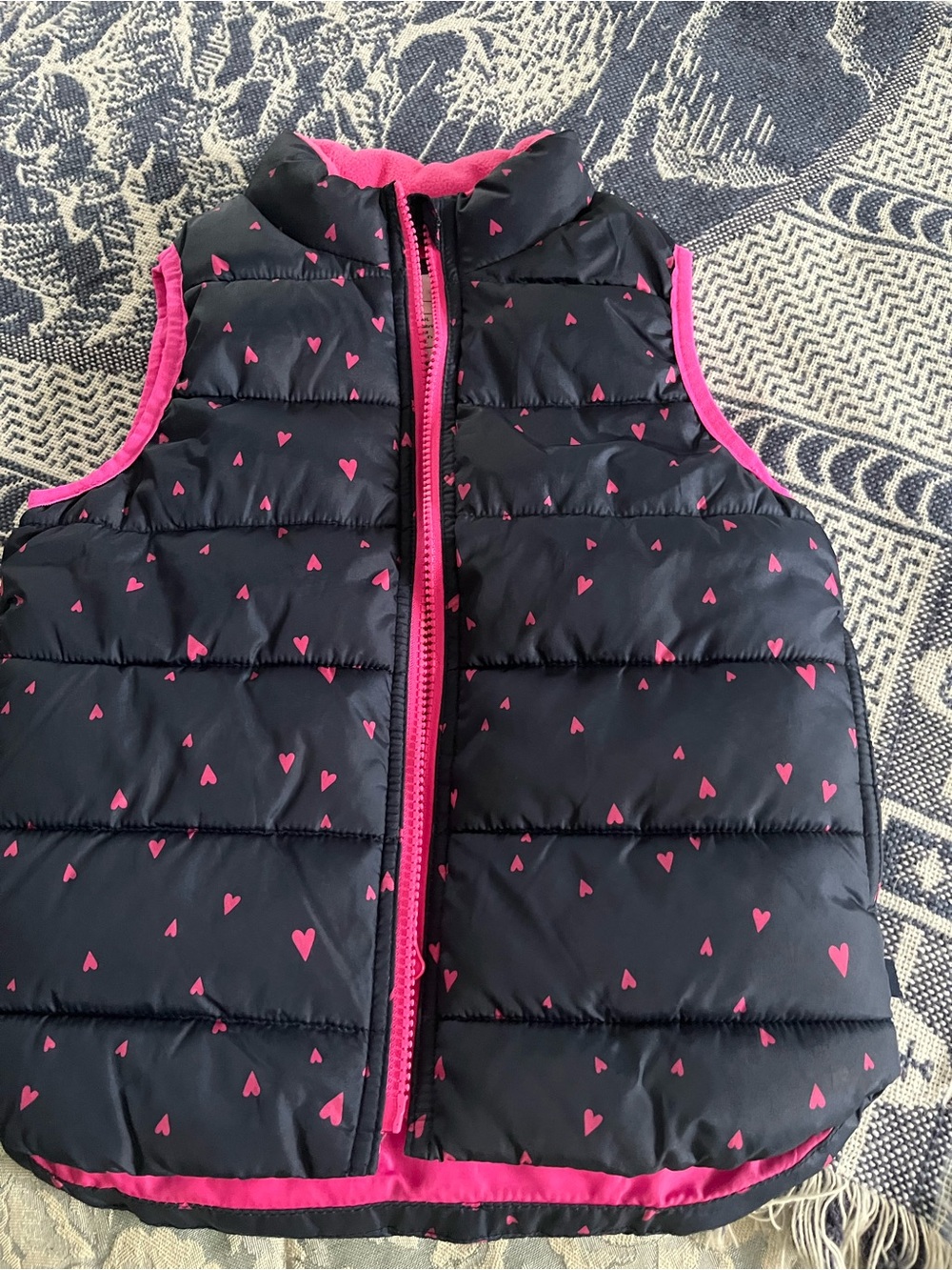 GAP pink & navy vest